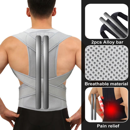 Posture Corrector for Men and Women Back Posture Brace Clavicle Support Stop Slouching and Hunching Adjustable Back Trainer